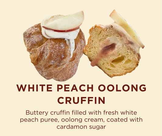 White Peach Oolong Cruffin